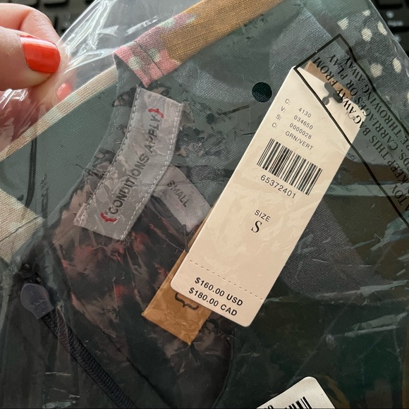 Anthropologie / Conditions Apply Shift Mini Green Floral Dress - Picture 5 of 5